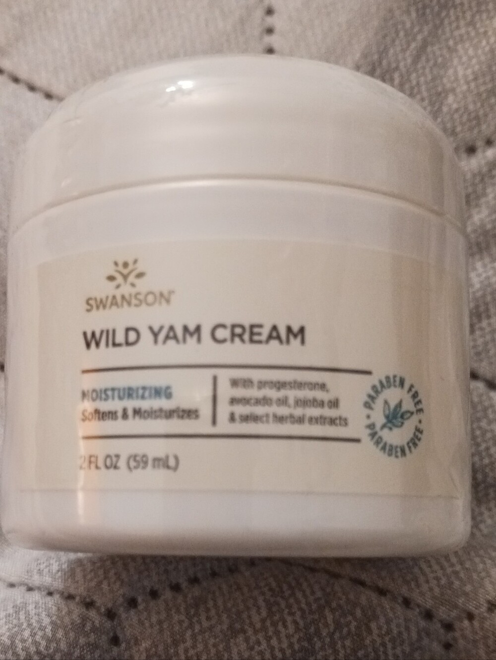 Swanson Wild Yam Cream  With Progesterone, Avocado Oil & Jojoba Oil, 2 oz Sealed